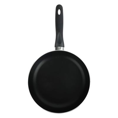 Royalford 24 CM Aluminum Fry Pan- RF11666| Strong Aluminum Body With Non-Stick Coating And Bakelite Handle| Heat Resistant Exterior, Compatible With Hot Plate, Halogen, Ceramic And Gas Stovetops| Perfect For Frying, Sauting, Tempering| Black