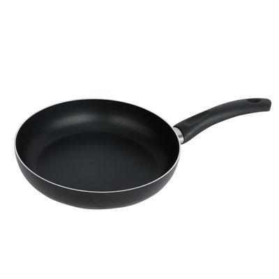 Royalford 24 CM Aluminum Fry Pan- RF11666| Strong Aluminum Body With Non-Stick Coating And Bakelite Handle| Heat Resistant Exterior, Compatible With Hot Plate, Halogen, Ceramic And Gas Stovetops| Perfect For Frying, Sauting, Tempering| Black