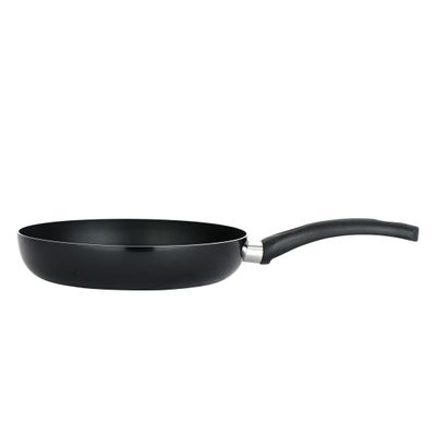 Royalford 24 CM Aluminum Fry Pan- RF11666| Strong Aluminum Body With Non-Stick Coating And Bakelite Handle| Heat Resistant Exterior, Compatible With Hot Plate, Halogen, Ceramic And Gas Stovetops| Perfect For Frying, Sauting, Tempering| Black