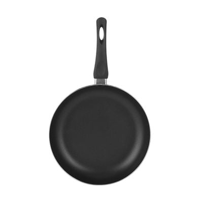 Royalford 30 CM Aluminum Fry Pan- RF11979| With Tempered Glass Lid, Strong Aluminum Body With Non-Stick Coating And Bakelite Handle| Compatible With Hot Plate, Halogen, Ceramic And Gas Stovetops| Perfect For Frying, Sauting, Tempering| Red