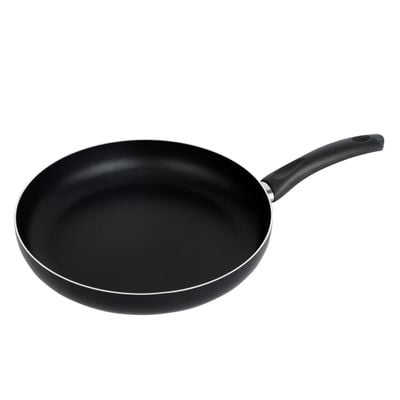 Royalford 32 CM Aluminum Fry Pan- RF11670| Strong Aluminum Body With Non-Stick Coating And Bakelite Handle| Heat Resistant Exterior, Compatible With Hot Plate, Halogen, Ceramic And Gas Stovetops| Perfect For Frying, Sauting, Tempering| Black