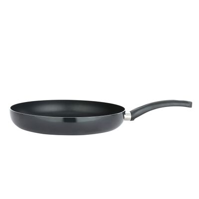 Royalford 32 CM Aluminum Fry Pan- RF11670| Strong Aluminum Body With Non-Stick Coating And Bakelite Handle| Heat Resistant Exterior, Compatible With Hot Plate, Halogen, Ceramic And Gas Stovetops| Perfect For Frying, Sauting, Tempering| Black