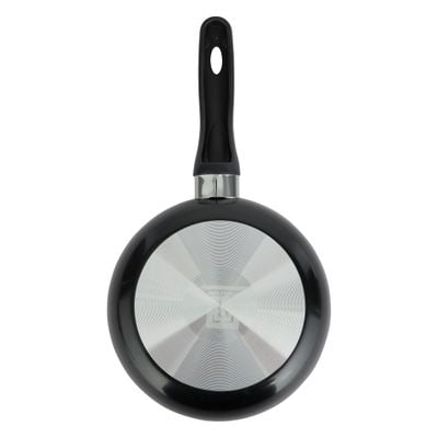 Royalford 20 CM Aluminum Fry Pan- RF11664| Strong Aluminum Body With Non-Stick Coating And Bakelite Handle| Heat Resistant Exterior, Compatible With Hot Plate, Halogen, Ceramic And Gas Stovetops| Perfect For Frying, Sauting, Tempering| Black