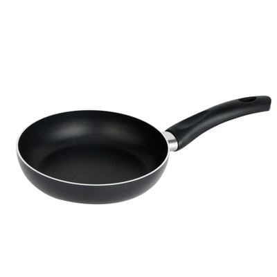 Royalford 20 CM Aluminum Fry Pan- RF11664| Strong Aluminum Body With Non-Stick Coating And Bakelite Handle| Heat Resistant Exterior, Compatible With Hot Plate, Halogen, Ceramic And Gas Stovetops| Perfect For Frying, Sauting, Tempering| Black