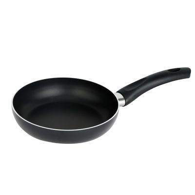 Royalford 18 CM Aluminum Fry Pan- RF11663| Strong Aluminum Body With Non-Stick Coating And Bakelite Handle| Heat Resistant Exterior, Compatible With Hot Plate, Halogen, Ceramic And Gas Stovetops| Perfect For Frying, Sauting, Tempering| Black