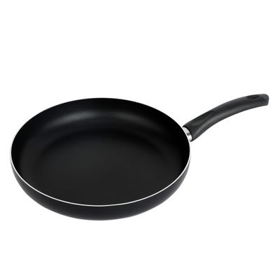 Royalford 28 CM Aluminum Fry Pan- RF11668| Strong Aluminum Body With Non-Stick Coating And Bakelite Handle| Heat Resistant Exterior, Compatible With Hot Plate, Halogen, Ceramic And Gas Stovetops| Perfect For Frying, Sauting, Tempering| Black