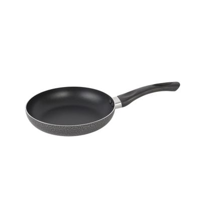 Royalford 20 CM Aluminum Fry Pan- RF11974| With Tempered Glass Lid, Strong Aluminum Body With Non-Stick Coating And Bakelite Handle| Compatible With Hot Plate, Halogen, Ceramic And Gas Stovetops| Perfect For Frying, Sauting, Tempering| Black