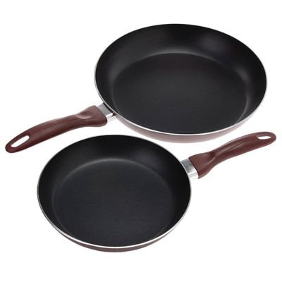 Royalford RF1754-FPSET 2Pcs Aluminium Fry Pan 28 & 22 Cm - Non-Stick Coating with Ergonomic Handle | Dishwasher Safe | 2.5mm Thick Induction Base | Ideal for Frying, Sauting, Stir-Frying