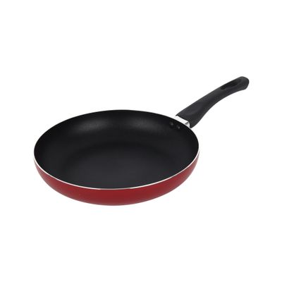 Royalford 2 Piece Frypan Set- RF12596/ 20 cm and 26 cm, Strong Aluminum Body with Nonstick Coating and Heat Resistant Bakelite Handle/ CD Bottom, Compatible with Hot Plate, Halogen, Ceramic and Gas Stovetops/ Perfect for Frying, Sauting, Tempering/ Red 