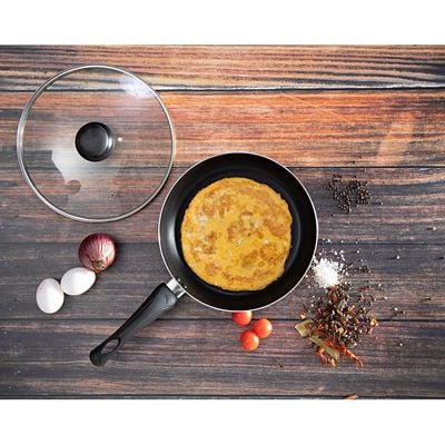 Royalford RF2952 Fry Pan, Lid, 26 CM, Non-Stick Kitchenware Pan Set, Value Fry Pan Set with Lid, Induction Safe Frying Pan