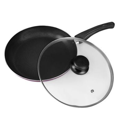 Royalford RF2952 Fry Pan, Lid, 26 CM, Non-Stick Kitchenware Pan Set, Value Fry Pan Set with Lid, Induction Safe Frying Pan