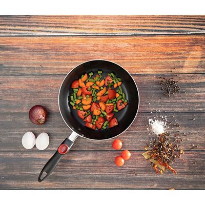 Royalford RF2957 26cm Frying Pan, Aluminum Non-Stick Fry Pan - Ergonomic Handle - Saute Pan/Deep Frying Pan | | Suitable for Multiple Hob Types | Ideal for Frying Sauting Stir Frying 