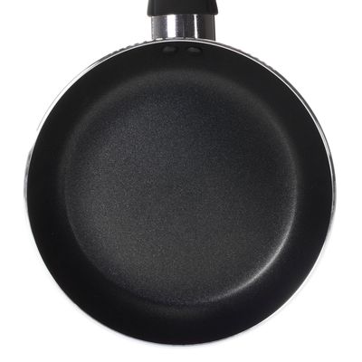 Royalford 20cm Non-Stick Flat Fry Pan, Multiple Hob, RF1259FP20 | 3 Layer Construction | Bakelite Handle | Even Heat Distribution | Dishwasher Safe | 3mm Thickness | Eco-Friendly