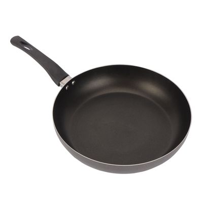 Royalford 28 CM Nonstick Frypan- RF12102| Strong Press Aluminum Body With Non-Stick Coating And Heat Resistant Bakelite Handle| Dot Induction Bottom, Compatible With Hot Plate, Halogen, Ceramic And Gas Stovetops| Perfect For Frying, Sauting, Tempering| Black 