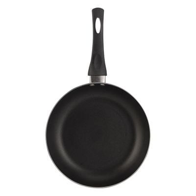 Royalford 24 CM Nonstick Frypan- RF12100| Strong Press Aluminum Body With Non-Stick Coating And Heat Resistant Bakelite Handle| Dot Induction Bottom, Compatible With Hot Plate, Halogen, Ceramic And Gas Stovetops| Perfect For Frying, Sauting, Tempering| Black 