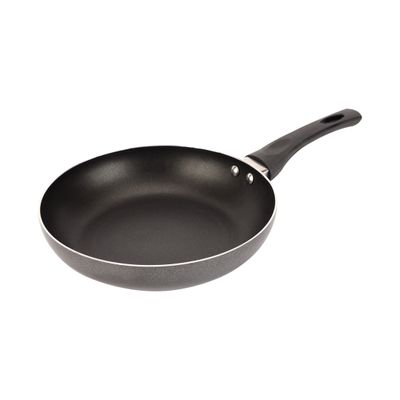 Royalford 24 CM Nonstick Frypan- RF12100| Strong Press Aluminum Body With Non-Stick Coating And Heat Resistant Bakelite Handle| Dot Induction Bottom, Compatible With Hot Plate, Halogen, Ceramic And Gas Stovetops| Perfect For Frying, Sauting, Tempering| Black 