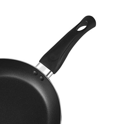 Royalford RF2950 Frying Pan, 22 cm- Aluminum Non-Stick Fry Pan - Ergonomic Handle - Saute Pan/Deep Frying Pan with Glass Lid - Suitable for Multiple Hob Types - Ideal for Frying Sauting Stir Frying