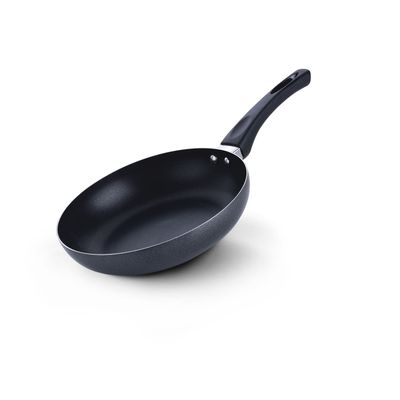 Royalford 22 CM Nonstick Frypan- RF12099| Strong Press Aluminum Body With Non-Stick Coating And Heat Resistant Bakelite Handle| Dot Induction Bottom, Compatible With Hot Plate, Halogen, Ceramic And Gas Stovetops| Perfect For Frying, Sauting, Tempering| Black 