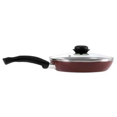 Royalford RF2951 Fry Pan With Lid, 24 CM | 2.0 mm thickness | Non-Stick, Kitchenware Pan Set, Value Fry Pan Set with Lid