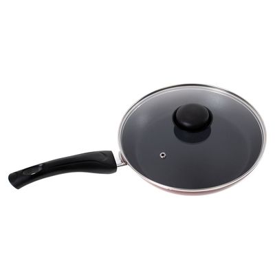 Royalford RF2951 Fry Pan With Lid, 24 CM | 2.0 mm thickness | Non-Stick, Kitchenware Pan Set, Value Fry Pan Set with Lid