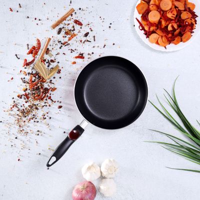Royalford Highly Durable Safe Non-Stick 20 Cm Fry pan | Induction Base | Cool Touch Bakelite Handle RF2954 