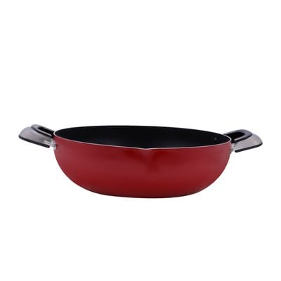 Royalford RF325WP30 Aluminium Wok Pan | 30 CM | CD Bottom | Portable Heat Resistant Handle Induction Safe Frying Pan with Durable Non-Stick Granite Coating with CD Bottom - Frypan | Cookware Casserole Pan