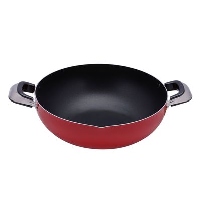 Royalford RF325WP30 Aluminium Wok Pan | 30 CM | CD Bottom | Portable Heat Resistant Handle Induction Safe Frying Pan with Durable Non-Stick Granite Coating with CD Bottom - Frypan | Cookware Casserole Pan