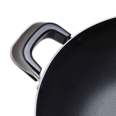 Royalford RF325WP30 Aluminium Wok Pan | 30 CM | CD Bottom | Portable Heat Resistant Handle Induction Safe Frying Pan with Durable Non-Stick Granite Coating with CD Bottom - Frypan | Cookware Casserole Pan