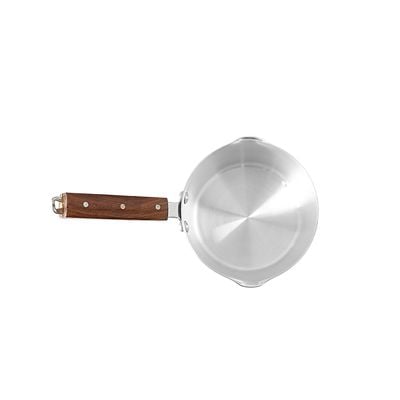 Royalford RF8991 6" Aluminium Milk Pan with Wooden Handle -  Aluminium Saucepan - Pouring Spout with Hanging Loop - Tea Pan Saucepan Milk Pot - Ideal as Coffee Pot, Tea Pot, Milk Pot & a Small Saucepan