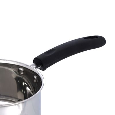 Royalford Saucepan 17 CM - Stainless Steel with Copper Base - Comfortable Handle with Hanging Loop | High Temperature Resistant | Pouring Lip | Ideal for Milk, Melting Butter, Boiling Eggs & More