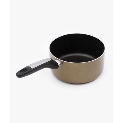 Royalford RF2961 18cm Aluminium Non-Stick Small Enamel Saucepan with Lid Made of Toughened Glass, Cooking Surface Induction Saucepan