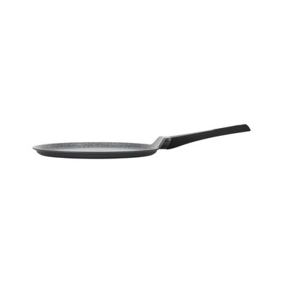 Royalford 28 CM Die Cast Crepe Tawa- RF8590| Cast Aluminum Body with Non-Stick Marble Coating, Bakelite Handle | Tawa For Crepe, Pancake, Roti, Chapatti, Dosa| Induction Bottom, Dishwasher-Safe| Grey