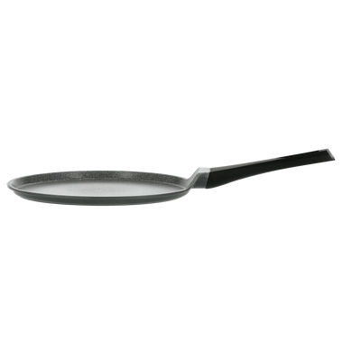 Royalford 25 CM Die Cast Crepe Tawa- RF8589| Cast Aluminum Body with Non-Stick Marble Coating, Bakelite Handle | Tawa For Crepe, Pancake, Roti, Chapatti, Dosa| Induction Bottom, Dishwasher-Safe| Grey