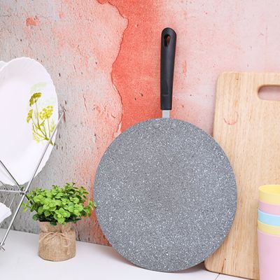 Royalford Smart Granite Series Tawa- RF9507| Forged Aluminum with Granite Coating For Roti, Chapatti, Dosa| Non-Stick Tawa with Bakelite Handle| 5-Layer Construction and Elegant Design| Compatible with Hot Plate, Halogen, Ceramic and Gas