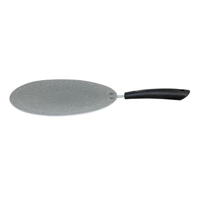 Royalford RF9506 Aluminium Round Tawa 26cm - Marble Coating Pan Suitable for Crepe Chapatti Pancakes Roti Dosa Flatbread or Naan Bread | 3 Layer Non-Stick Surface, PFOA, PTFE Free