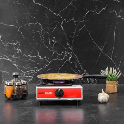 Royalford 30 CM Smart Granite Series Tawa- RF9507BGE| Forged Aluminum with Granite Coating For Roti, Chapatti, Dosa| Non-Stick Tawa with Bakelite Handle| 5-Layer Construction and Elegant Design| Compatible with Hot Plate, Halogen, Ceramic and Gas| Pink