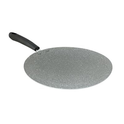 Royalford RF9992 Smart Granite Series Tawa, Forged Aluminium | 5 Layer Construction | Bakelite Handle | 28cm Multi-Functional Aluminum Pan Suitable For Crepe Chapatti Pancakes Roti