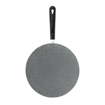 Royalford RF9992 Smart Granite Series Tawa, Forged Aluminium | 5 Layer Construction | Bakelite Handle | 28cm Multi-Functional Aluminum Pan Suitable For Crepe Chapatti Pancakes Roti