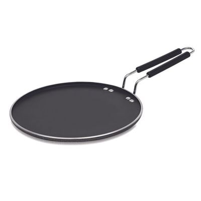 Royalford RF7460 27cm Aluminium Smart Tawa - Non-Stick Tawa Aluminum Pan Suitable for Crepe Chapatti Pancakes Roti Dosa Flatbread or Naan Bread - Heat Resistant Handle - Suitable for Multiple Hob Types