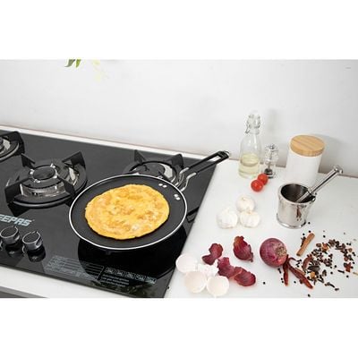 Royalford RF7460 27cm Aluminium Smart Tawa - Non-Stick Tawa Aluminum Pan Suitable for Crepe Chapatti Pancakes Roti Dosa Flatbread or Naan Bread - Heat Resistant Handle - Suitable for Multiple Hob Types