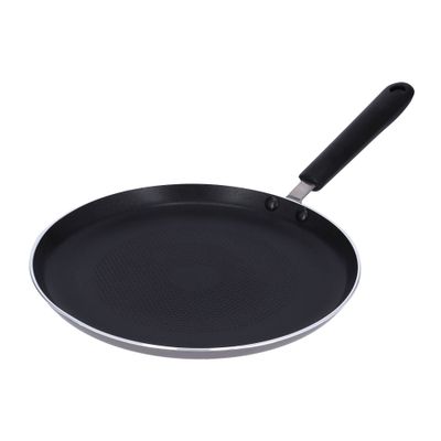 Royalford Non-Stick Pancake Pan, 26CM - Induction Crepe Pan with Heat Resistant Handle, Griddle Dosa Tawa - Ideal for Crepe Chapatti Pancakes Dosa Omelettes Flatbreads Fried Eggs Tortilla