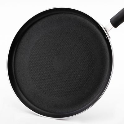 Royalford 28cm Non-Stick Pancake Maker | Aluminium Crepe Pan, Induction base with Super Heat Distribution & Retention | Durable Design, Strong Handle, 3MM Thickness & Dishwasher Safe 