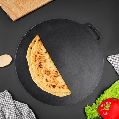 Royalford RF8449 45 cm Non Stick Tawa - Marble Coating Pan | Suitable for Crepe, Chapatti, Pancakes, Roti, Dosa, Flatbread or Naan Bread - Thick Non-Stick Surface