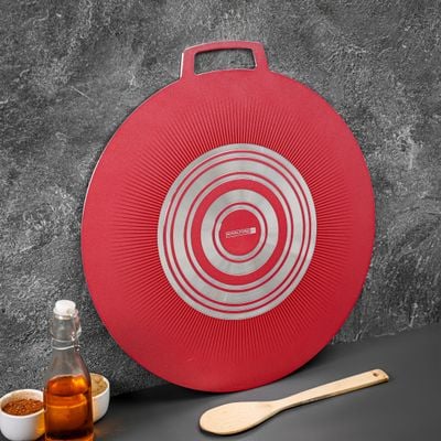 Royalford RF8449 45 cm Non Stick Tawa - Marble Coating Pan | Suitable for Crepe, Chapatti, Pancakes, Roti, Dosa, Flatbread or Naan Bread - Thick Non-Stick Surface