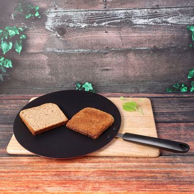 Royalford Non Stick Tawa | 3 Layer Non-Stick Surface | 30cm | RF2013 | Bakelite Handle | 2.5mm Thickness Pan Suitable for Crepe, Chapatti, Pancakes, Roti, Dosa, Flatbread or Naan Bread