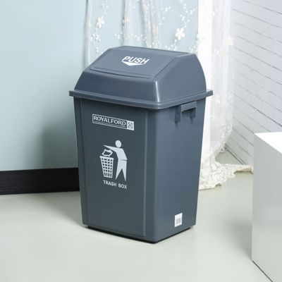 Royalford 40L Dustbin- RF12399| Pedal Bin for Waste Disposal, Trash Can for Trash Can for Hospitals, Restaurants, Societies, Parks, Malls, Etc.| Premium Quality Plastic Bin and Push Lid| Black