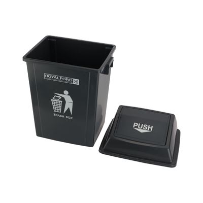 Royalford 40L Dustbin- RF12399| Pedal Bin for Waste Disposal, Trash Can for Trash Can for Hospitals, Restaurants, Societies, Parks, Malls, Etc.| Premium Quality Plastic Bin and Push Lid| Black