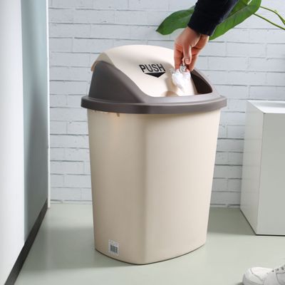 Royalford 40L Dustbin- RF12401| Pedal Bin for Waste Disposal, Trash Can for Trash Can for Hospitals, Restaurants, Societies, Parks, Malls, Etc.| Premium Quality Plastic Bin and Push Lid| Brown