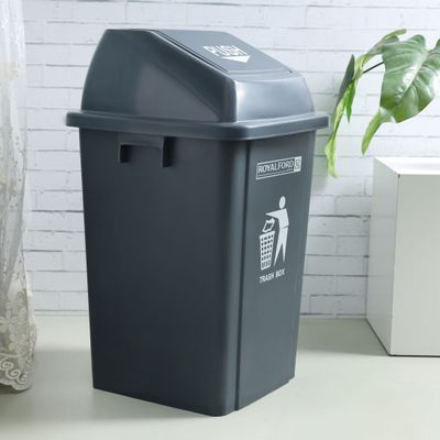 Royalford 60L Dustbin- RF12400| Pedal Bin for Waste Disposal, Trash Can for Trash Can for Hospitals, Restaurants, Societies, Parks, Malls, Etc.| Premium Quality Plastic Bin and Push Lid| Black