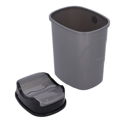 Royalford 15L Wet/Dry Dustbin- RF10115| Stylish and Durable Trash Can for Home, Office, Bathroom, School, Restaurant| Multi-Purpose Bin with Sturdy Construction| Grey